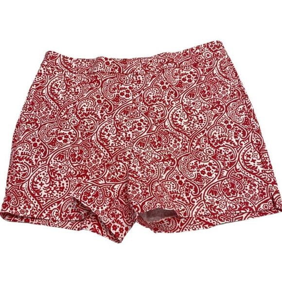 Boden red & white 4" Richmond Shorts size 6 - Picture 1 of 5